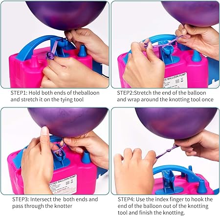 Balloon Pump Machine- Includes Fix Tying Tool– balloon pump, balloon blower machine Ideal for Party and Decorations, Time-Saving Balloon Machine Inflator