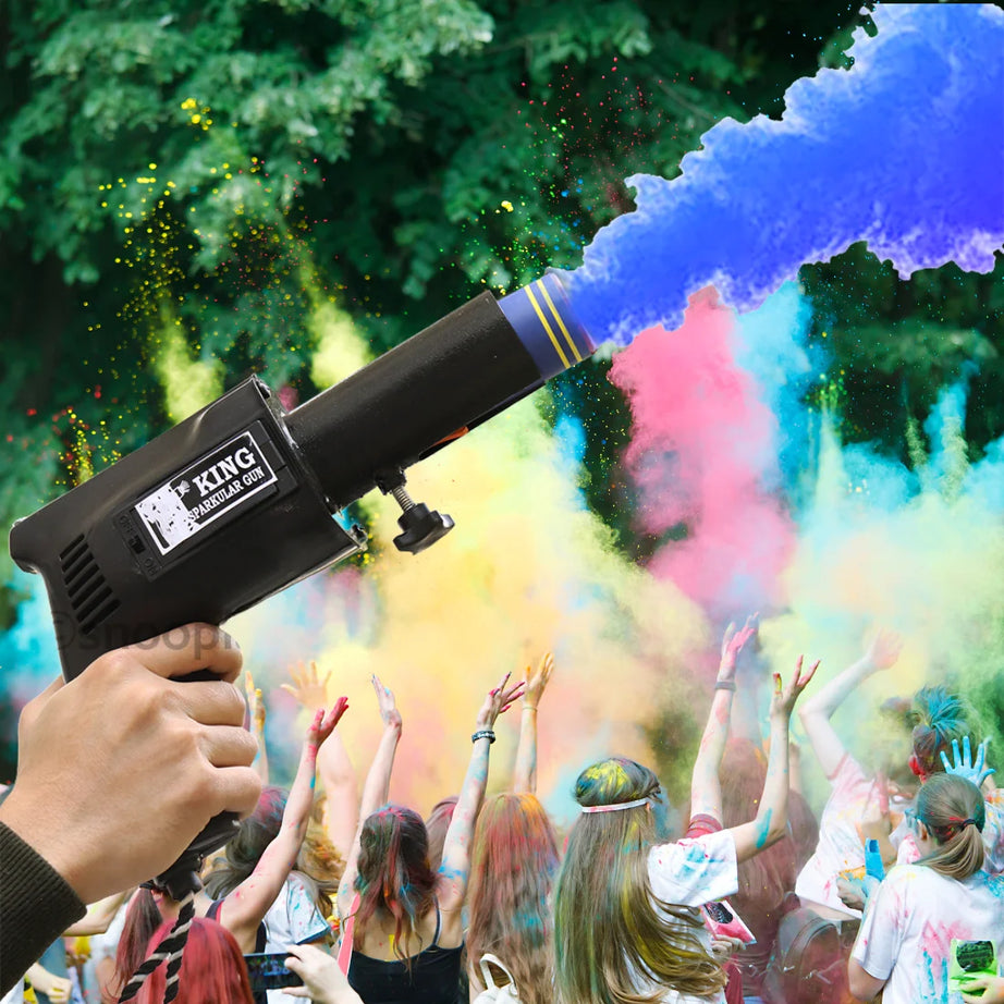 Cold Pyro Gun with 6 Pcs Color refill shots