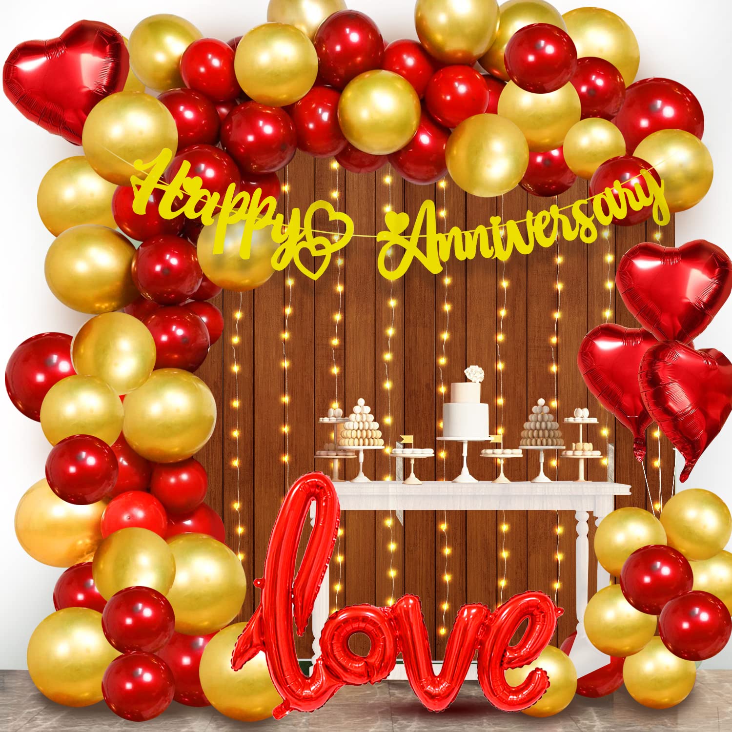 Love Anniversary Decoration Set (With Free Gift) - 63 items