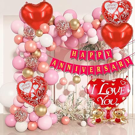 Perfect Anniversary Decoration set (With Free Gift) - 55 items