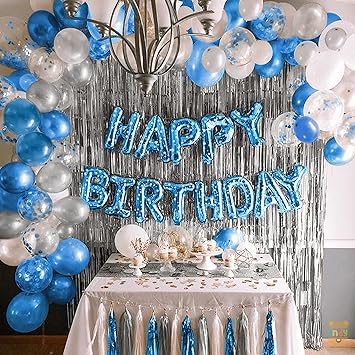 Set of 50 Pcs Happy Birthday Decoration Kit DIY Combo