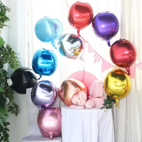 Set of 9 Piece Multicolor 4D Foil Balloons 36 inch