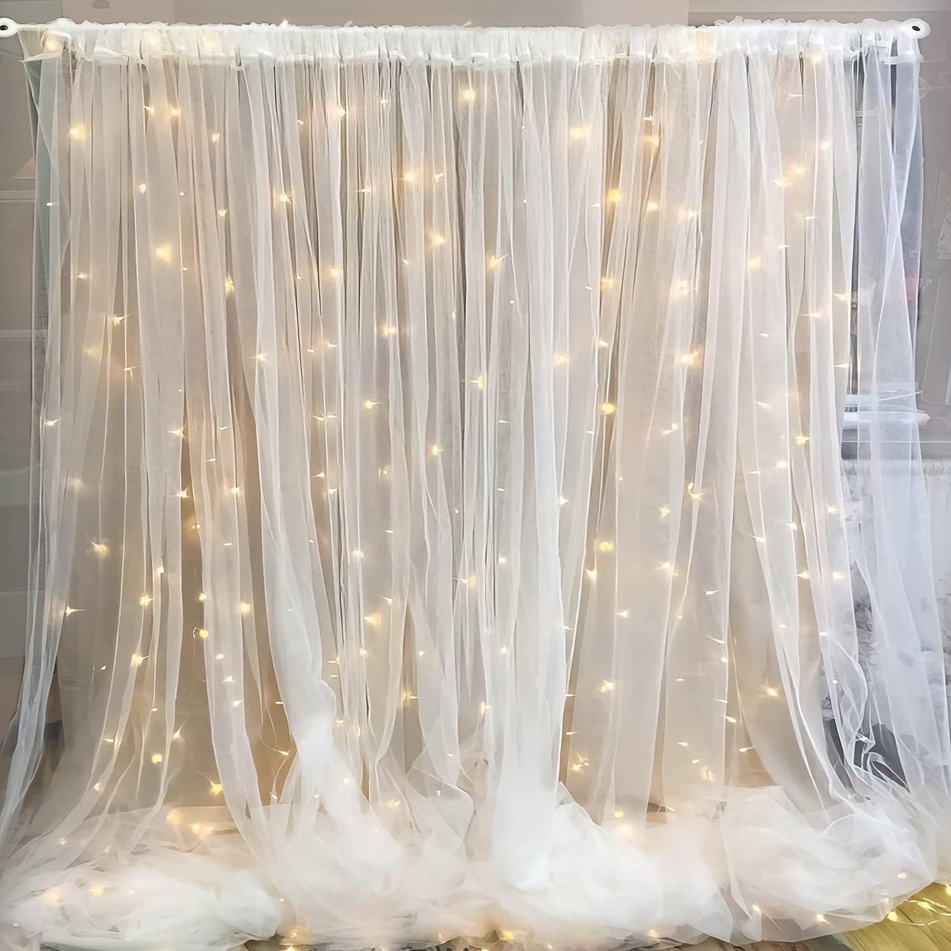 White net Curtain Cloth for decoration - Pack of 2