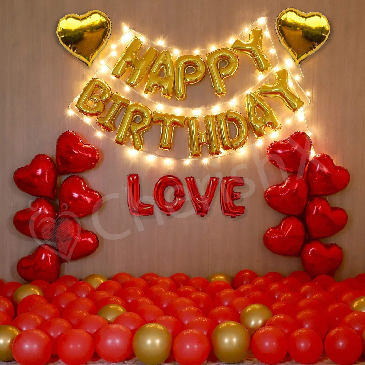 Elegant Happy Birthday Decoration DIY Combo - 57pc