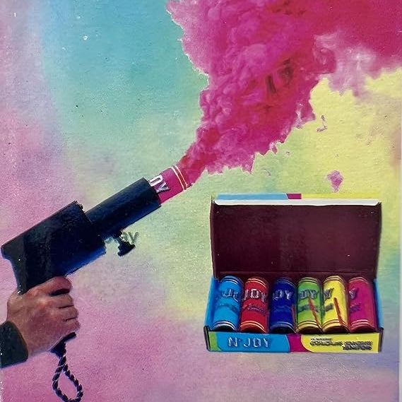 Cold Pyro Gun with 6 Pcs Color refill shots