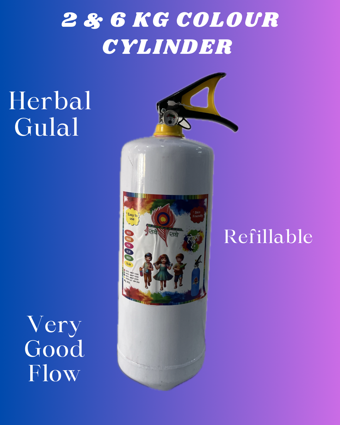 Best Quality Color Container for Holi - 2 KG