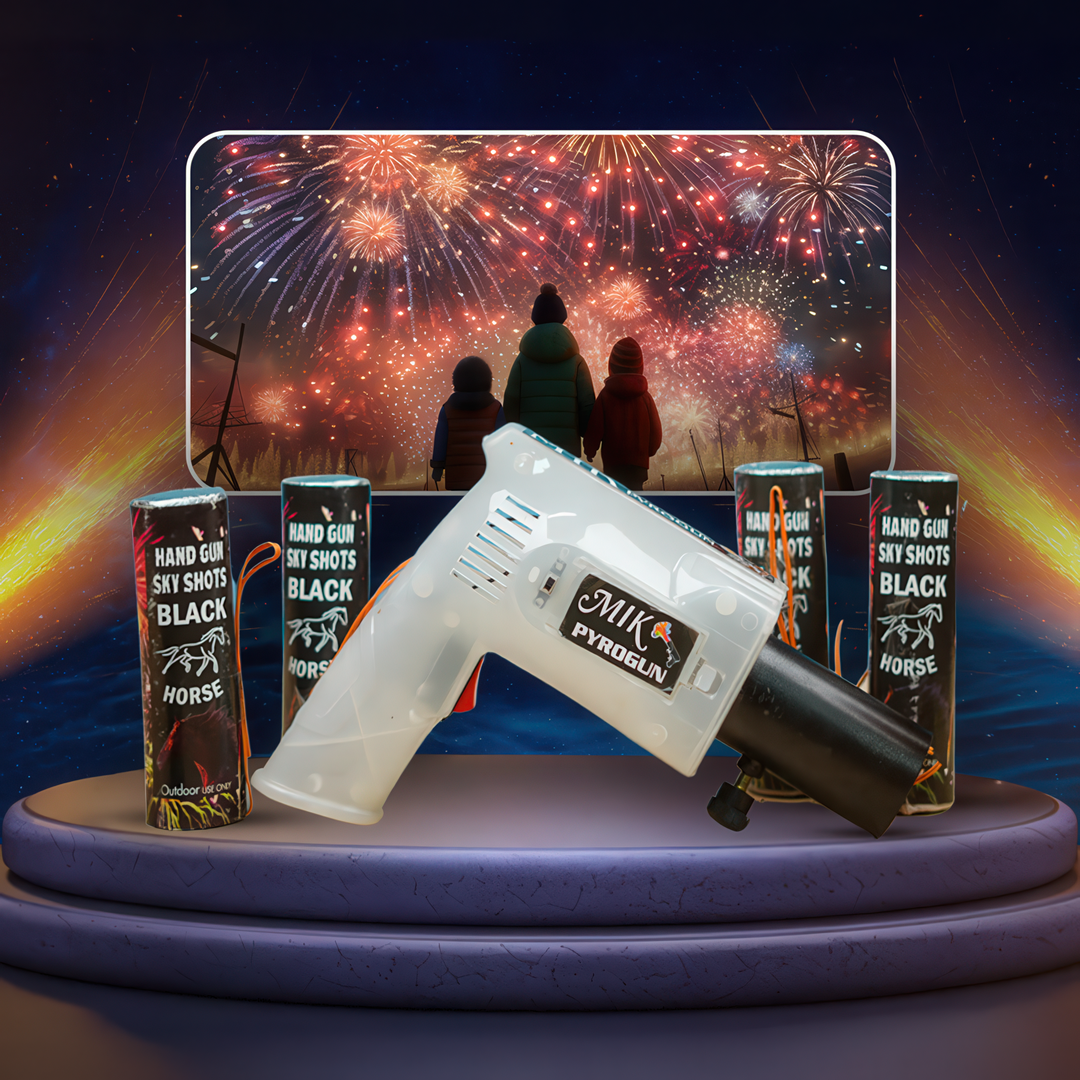 Pyro Gun With 6 Sky Shots