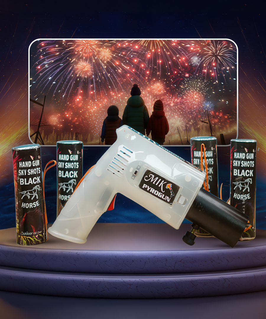 Pyro Gun With 6 SkyShots