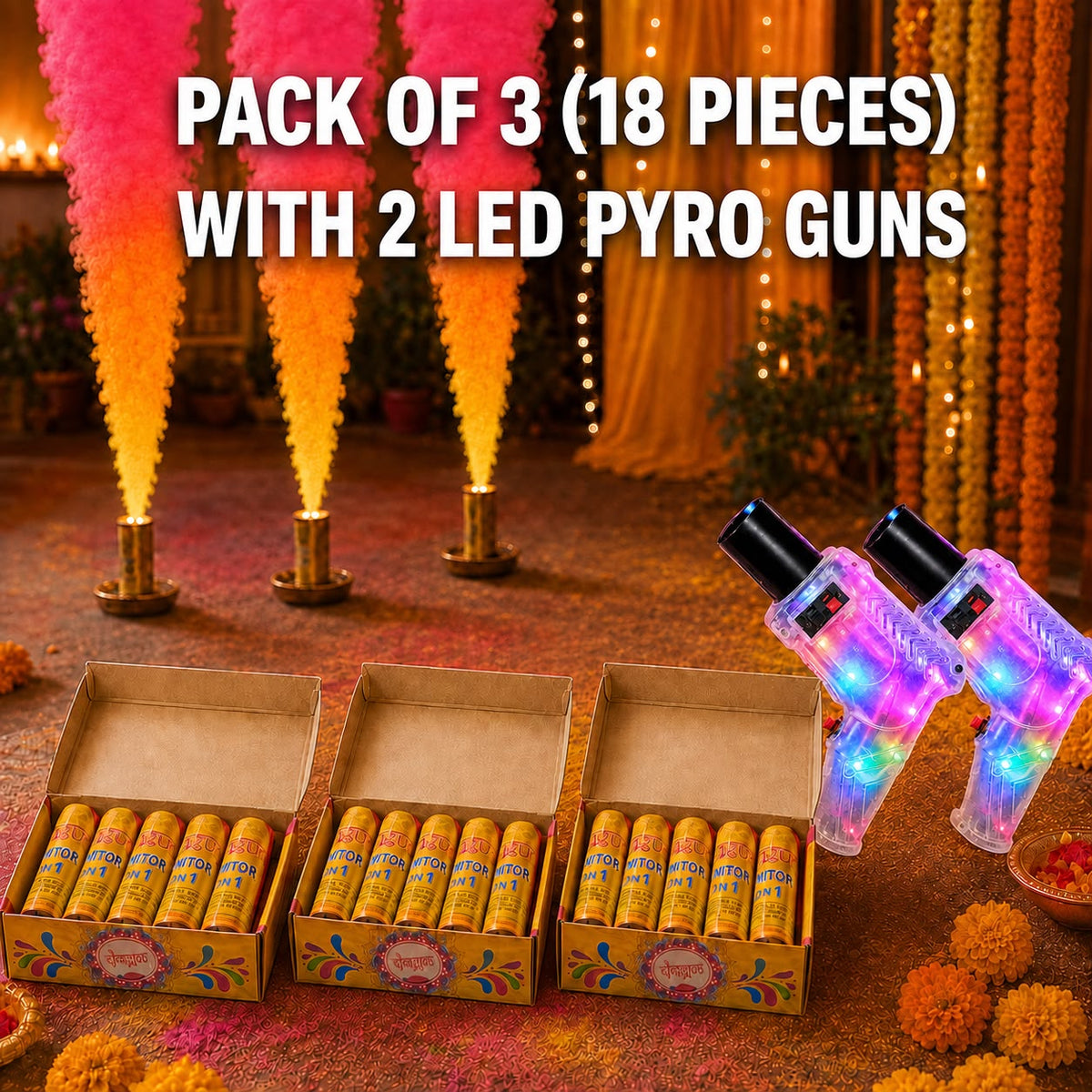 LED Gun with Color(3in1) Refills